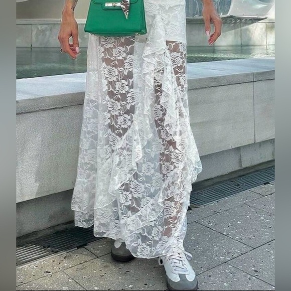 Halo & Harley Dresses & Skirts - LAST ONE Elegant White Lace Skirt